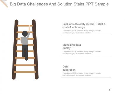 Big data challenges and solution stairs ppt sample