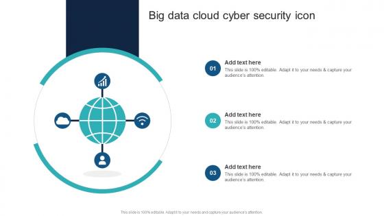 Big Data Cloud Cyber Security Icon
