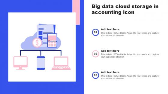 Big Data Cloud Storage In Accounting Icon