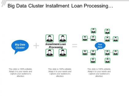 Big data cluster installment loan processing checking account processing