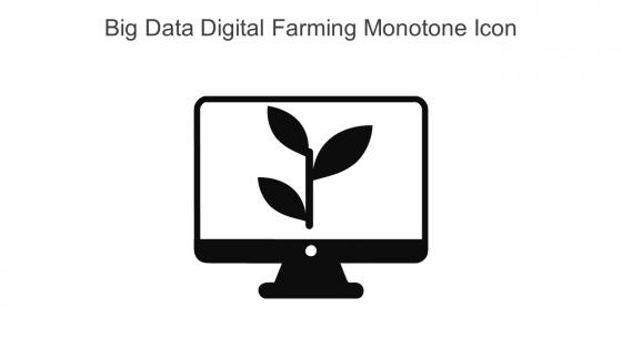 Big Data Digital Farming Monotone Icon In Powerpoint Pptx Png And Editable Eps Format