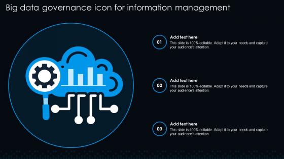 Big Data Governance Icon For Information Management