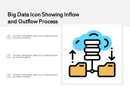 Big data icon showing inflow and outflow process