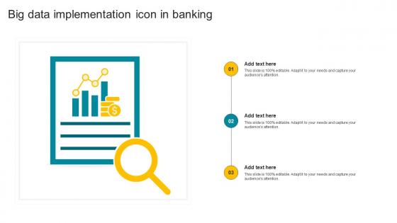 Big Data Implementation Icon In Banking