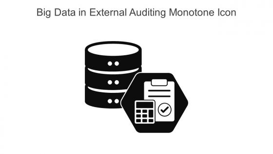 Big Data In External Auditing Monotone Icon In Powerpoint Pptx Png And Editable Eps Format