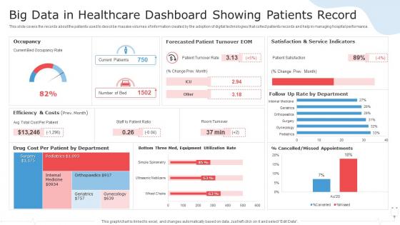Big Data In Healthcare Dashboard Snapshot Showing Patients Record