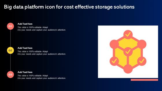 Big Data Platform Icon For Cost Effective Storage Solutions
