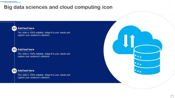 Big Data Sciences And Cloud Computing Icon