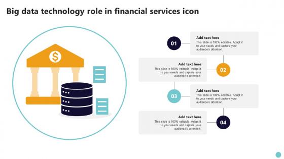 Big Data Technology Role In Financial Services Icon