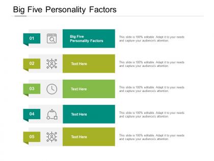 Big five personality factors ppt powerpoint presentation file graphics tutorials cpb