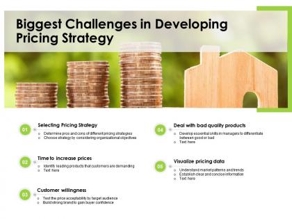 Biggest challenges in developing pricing strategy
