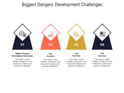 Biggest dangers development challenges ppt powerpoint presentation icon show cpb