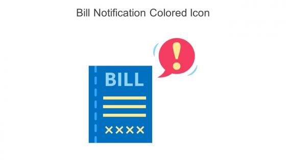 Bill Notification Colored Icon In Powerpoint Pptx Png And Editable Eps Format