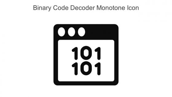 Binary Code Decoder Monotone Icon In Powerpoint Pptx Png And Editable Eps Format