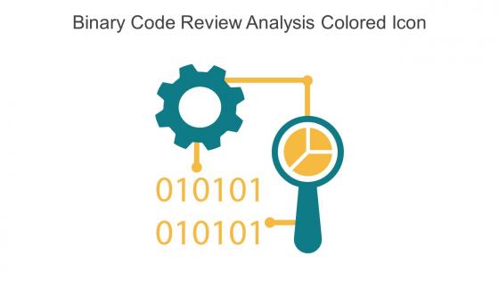 Binary Code Review Analysis Colored Icon In Powerpoint Pptx Png And Editable Eps Format