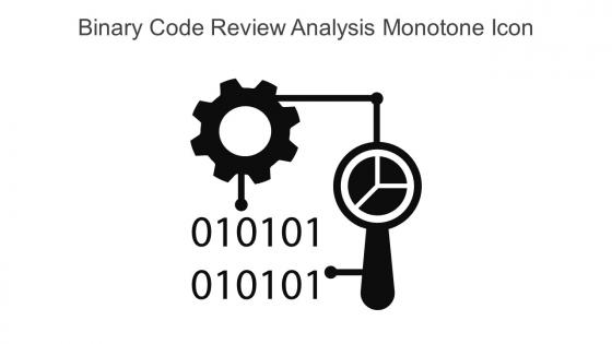 Binary Code Review Analysis Monotone Icon In Powerpoint Pptx Png And Editable Eps Format