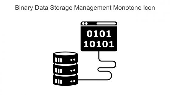 Binary Data Storage Management Monotone Icon In Powerpoint Pptx Png And Editable Eps Format