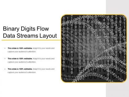 Binary digits flow data streams layout