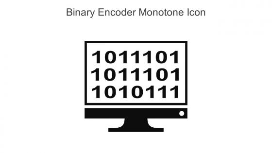 Binary Encoder Monotone Icon In Powerpoint Pptx Png And Editable Eps Format