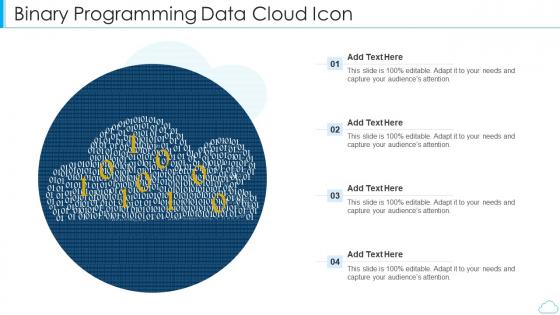 Binary programming data cloud icon