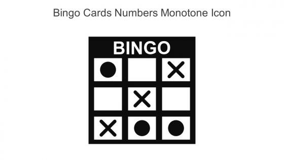 Bingo Cards Numbers Monotone Icon In Powerpoint Pptx Png And Editable Eps Format