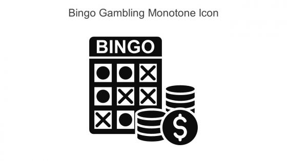 Bingo Gambling Monotone Icon In Powerpoint Pptx Png And Editable Eps Format