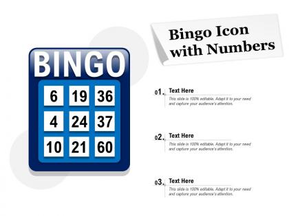 Bingo icon with numbers