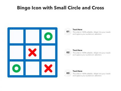 Bingo icon with small circle and cross