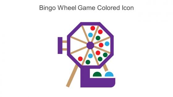 Bingo Wheel Game Colored Icon In Powerpoint Pptx Png And Editable Eps Format
