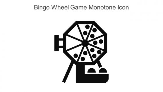 Bingo Wheel Game Monotone Icon In Powerpoint Pptx Png And Editable Eps Format