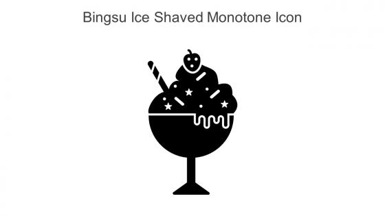 Bingsu Ice Shaved Monotone Icon In Powerpoint Pptx Png And Editable Eps Format