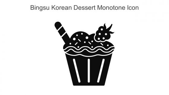 Bingsu Korean Dessert Monotone Icon In Powerpoint Pptx Png And Editable Eps Format