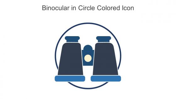 Binocular In Circle Colored Icon In Powerpoint Pptx Png And Editable Eps Format
