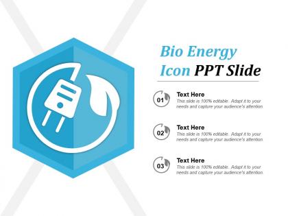 Bio energy icon ppt slide
