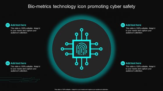 Bio Metrics Technology Icon Promoting Cyber Safety