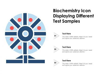 Biochemistry icon displaying different test samples