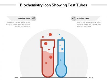 Biochemistry icon showing test tubes