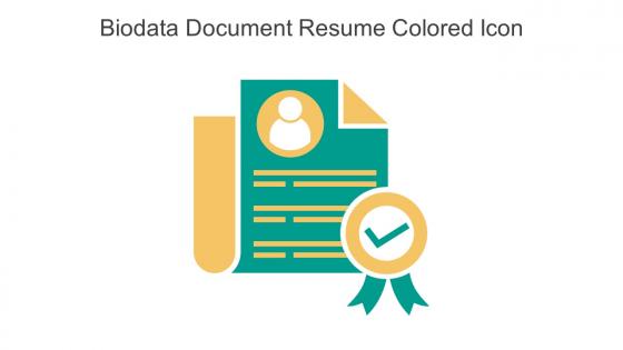 Biodata Document Resume Colored Icon In Powerpoint Pptx Png And Editable Eps Format