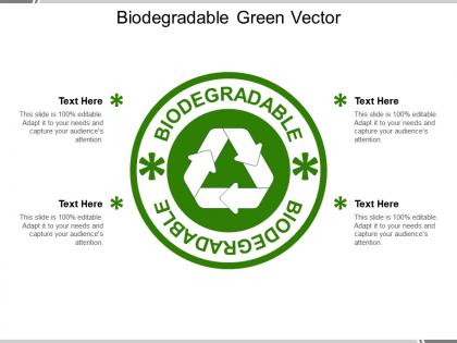 Biodegradable green vector