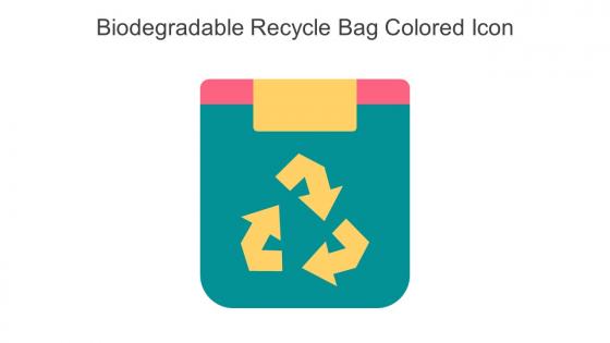 Biodegradable Recycle Bag Colored Icon In Powerpoint Pptx Png And Editable Eps Format