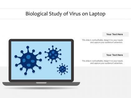 Biological study of virus on laptop