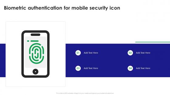 Biometric Authentication For Mobile Security Icon