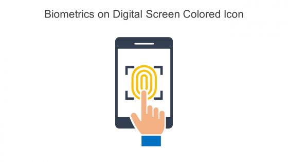 Biometrics On Digital Screen Colored Icon In Powerpoint Pptx Png And Editable Eps Format