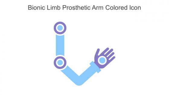 Bionic Limb Prosthetic Arm Colored Icon In Powerpoint Pptx Png And Editable Eps Format