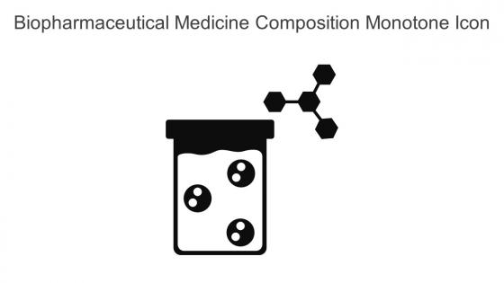 Biopharmaceutical Medicine Composition Monotone Icon In Powerpoint Pptx Png And Editable Eps Format