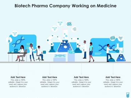 Biotech pharma company working on medicine