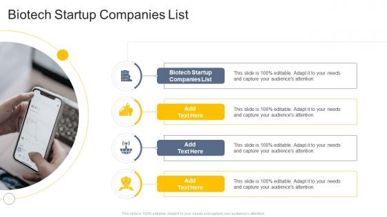 Biotech Startup Companies List In Powerpoint And Google Slides Cpb