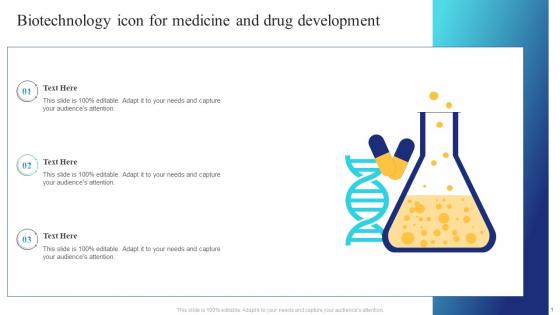 Biotechnology Icon For Medicine And Drug Development