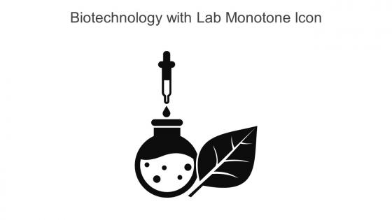 Biotechnology With Lab Monotone Icon In Powerpoint Pptx Png And Editable Eps Format