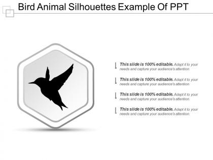 Bird animal silhouettes example of ppt